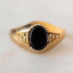 "Product description: Product Type - Ring Metal Type - 925 Sterling Silver (High Quality Polishing & Finishing) Gemstone - Natural Black Onyx Gemstone Size - 8x6 MM Gemstones Shape - Oval Accent Stone - None Gemstone color - As Picture Gemstone Purity - 100% Natural (Guaranteed) Standard Shipping - 3 to 7 Days ($25 Extra) Economy Shipping - 10 to 20 Days (Free Worldwide) Please Note - Color in the picture may be slightly different from the actual product. Due to photographic light conditions London Blue Topaz Ring, Cabochon Ring, Black Onyx Ring, Onyx Gemstone, Solid Gold Rings, Onyx Ring, Blue Topaz Ring, Rings For Her, Vintage Ring