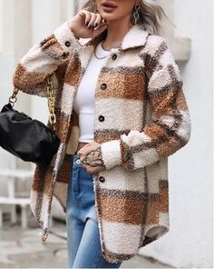 Crochet Jackets, Mode Mantel, Trendy Hoodies, Casual Wear Women, Long Sleeve Outerwear, Two Piece Swimwear, Crochet Jacket, Teddy Jacket, Teddy Coat