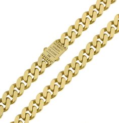 Here's a meaningful gift for Miami Cuban Link Chain collectors. From our Monaco Chains collection, this 10K Yellow Gold Miami Cuban Link CZ Box Lock Chain Necklace features Cubic Zirconia Stones & Shiny finish. Product Details: Metal: Real 10K Gold 7.5mm: 22.80 grams (0.95 g/in) 9.0mm: 30.75 grams (1.28 g/in) 11mm: 40.00 grams (1.66 g/in) 13mm: 50.90 grams (2.12 g/in) 15mm: 62.90 grams (2.62 g/in) Length: All weights are written in 24" version, the weight will change depending on the size you ch Men’s Chain Designs, Lock Chain, Miami Cuban Link Chain, Miami Cuban Link, Cuban Link Chain Necklaces, Real Gold Jewelry, Lock Necklace, Miami Cuban, Box Clasp