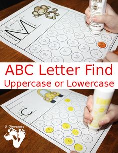 the abc letter finder is being used to practice uppercase or lowercase letters