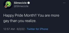 a twitter post with the message happy pride month you are more gay than you realize