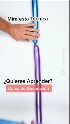 two blue and purple wires connected to each other with the words quieress aprender? cuso de decor