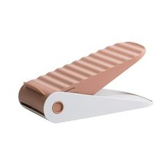 a pink and white knife on a white background