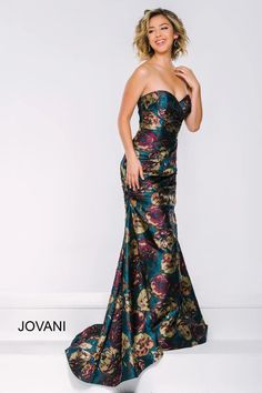 Jovani 45363 Amazing evening dress at a fraction of the price! Sweetheart Neckline Floral Print Gown For Prom, Sweetheart Neckline Floral Gown For Prom, Floral Print Sweetheart Neckline Gown For Prom, Strapless Floral Print Prom Evening Dress, Fitted Bodice Floral Print Evening Dress For Prom, Floral Print Evening Dress With Fitted Bodice For Prom, Fitted Floral Print Strapless Prom Dress, Fitted Floral Print Gown For Prom Season, Fitted Floral Print Gown For Prom