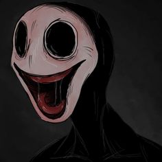 an animated image of a creepy person with its mouth open