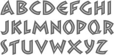 the upper and lower letters are drawn in black ink