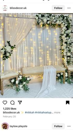 an image of a wedding setup on instagram