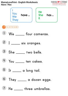 an english worksheet with words and pictures