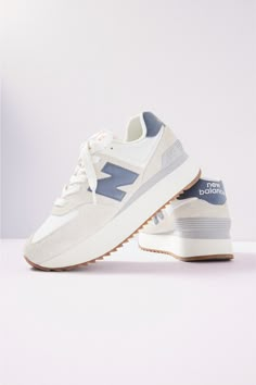 NEW BALANCE 574+ Sneaker | EVEREVE Balance Sneakers, New Balance 574, New Balance Sneakers, Shoe Size Conversion, Sporty Chic, Cute Everyday Outfits, New Balance Shoes, School Shoes, Soft Suede