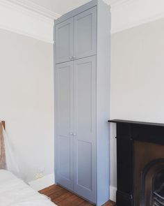 Alcove cupboards Tall Alcove Cupboards, Full Height Alcove Cupboard, Blue Built In Wardrobe, Alcove Cupboards Bedroom, Built In Alcove Wardrobe, Built In Wardrobe Ideas Alcove, Built In Cupboards Bedroom, Cupboards Bedroom, Fitted Cupboards