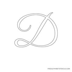 the letter d is made up of two lines and has an elegant font that can be used