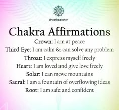 Pin by Sylvia Thompson on Affirmations in 2022 | Chakra healing meditation, Chakra affirmations, Healing affirmations Remove Blockages Affirmations, Chakra Prayers, Chakra For Beginners, Chakra Health, Spirituality Affirmations, Healing Mantras