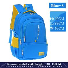 Brand Name: OyixingerOrigin: CN(Origin)Main Material: NylonClosure Type: zipperType: BackpackMaterial Composition: waterproof nylonPattern Type: LetterModel Number: W227Gender: UnisexItem Type: School BagsType: School BagApplicable School Age: Primary SchoolWeight: About 0.6kg(S)/ 0.7kg(L)L Size: 46*20*32cmS Size: 40*18*28cmFunction: Breathable, Waterproof Blue Portable Backpack For Back To School, Portable Blue Backpack For Outdoor, Blue Waterproof Backpack For Daily Use, Daily Use Waterproof Blue Backpack, Blue Waterproof Standard Backpack, Casual Blue Waterproof Backpack, Waterproof Blue Standard Backpack, Durable Blue School Backpack, Durable Blue Nylon Backpack