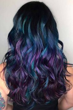 Dark Purple Hair Color, Best Ombre Hair, Purple Balayage, Dark Purple Hair, Galaxy Hair, Hair Dark, Pretty Hair Color