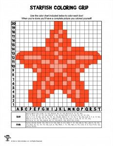 a cross stitch pattern with the words starfish coloring group in red and white on it