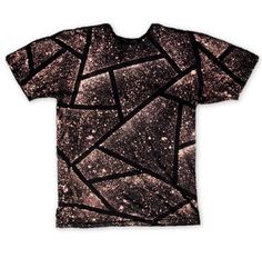 a black and pink t - shirt with an abstract design