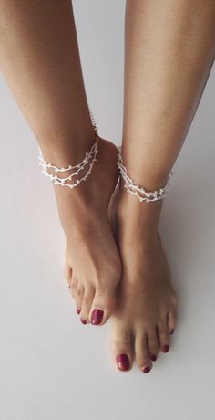 please browse my shop: https://www.etsy.com/shop/MiaJewelryStudio barefoot sandals: https://www.etsy.com/shop/MiaJewelryStudio?ref=profile_shopicon§ion_id=22805011 anklets : https://www.etsy.com/shop/MiaJewelryStudio?ref=profile_shopicon§ion_id=25969168 necklace: https://www.etsy.com/shop/MiaJewelryStudio?ref=profile_shopicon§ion_id=14993271 bracelet: https://www.etsy.com/shop/MiaJewelryStudio?ref=profile_shopicon§ion_id=15017017 brooch: https://www.etsy.com/shop/MiaJewelryStudio?ref=profile_sho Cheap White Anklet For Beach Season, Cheap Spring Party Anklets, Cheap Elegant White Anklets, Cheap White Anklets, Handmade White Anklets For Beach Wedding, Delicate White Adjustable Anklets, White Toe Ring Jewelry For Beach Wedding, Bohemian White Toe Ring Anklets, White Bohemian Toe Ring Anklets