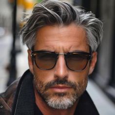 Haircut For Man, Grey Hair Color Men, Gray Haircut, Gray Haircuts, Highlights For Men, Older Men Haircuts, Gray Highlights, Older Mens Hairstyles, Grey Hair Looks