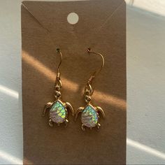 Your Cute Turtle Earrings! The Shell Is And Iridescent Shimmer Color Cute Turtle, Turtle Earrings, Cute Turtles, Your Cute, Hand Crafted Jewelry, Crafted Jewelry, Earrings Color, Handcrafted Jewelry, Jewelry Crafts