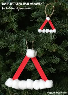 a christmas ornament hanging from a tree