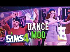 some people are dancing in the middle of a video game with text that reads, dance mod