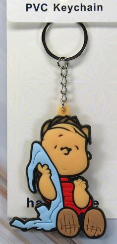 a key chain with a cartoon character on it