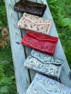 Hand-tooled Leather Small Crossbody Tooled Clutch Bag - Etsy Hand Tooled Coin Purse, Mexican Purse, Brown Leather Purse, Tooled Leather Purse, Handmade Purses, Brown Leather Bag, Cool Gifts For Women, Black Leather Purse, Hand Tooled Leather