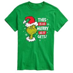 Your heart will grown three sizes for this men's The Grinch Christmas tee. Your heart will grown three sizes for this men's The Grinch Christmas tee. Crewneck Short sleevesFIT & SIZING Classic fitFABRIC & CARE Cotton, polyester Machine wash Imported Size: 4XL Tall. Color: Green. Gender: male. Age Group: adult. Pattern: Graphic. Material: Polyester|Cotton Blend|Cotton. Grinch Tshirt, Grinch Graphic, Dr Seuss Grinch, The Grinch Christmas, Work Holiday Party, Grinch Shirts, Family Christmas Shirts, Grinch Christmas, The Grinch