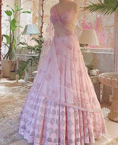 Dress Stitching, Mirror Work Lehenga, Blouses Designs, Bridal Lehenga Collection, Pink Lehenga