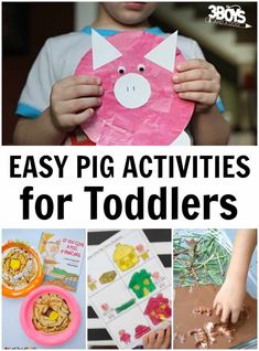 easy pig activities for toddlers to do with paper plates and other things in the background