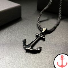 Introducing the Rope Anchor Necklace: A Nautical Must-Have Calling all sea lovers! We proudly present the Rope Anchor Necklace, a stunning piece of nautical jewelry that will capture your heart. Crafted with meticulous attention to detail, this necklace is a true symbol of your passion for the sea and its captivating wonders. Whether you're a seasoned sailor or simply yearn for the enchanting call of the ocean, this necklace will be the perfect addition to your collection. Check out our Anchor N Silver Anchor Necklace Nautical Style, Stainless Steel Anchor Necklace For Gifts, Stainless Steel Anchor Necklace For Gift, Black Rope Chain Necklace For Gift, Yacht Party, Anchor Pendant, Anchor Necklace, Sea Lover, Nautical Jewelry