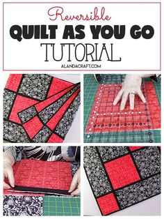 the instructions for how to make a quilt as you go