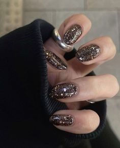 #маникюр I Nails, Casual Nails, Her Nails, Black Nail, Nagel Inspo, Cat Kuku