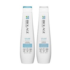 Biolage's Volumebloom is ideal for thin hair. The shampoo gently cleanses, while the conditioner provides natural shine. Inspired by nature's expanding cotton flower, its formula will give back long-lasting boucy volume. This set includes 1 Volumebloom Shampoo 13.5oz 1 Volumebloom Conditioner 13.5oz Biolage Shampoo, Matrix Biolage, Limp Hair, Unruly Hair, Hair Cleanse, Cotton Flower, Volumizing Shampoo, Moisturizing Shampoo, Frizz Control