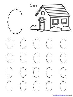 the letter c is for house worksheet