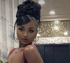 Prom Hair Updo Black Women, Swoop Updo Hairstyles Black Women, Updo With Swoop, Updo Black Women Hairstyles, Swoop Updo, Prom Updo Black Women, Lace Front Updo Styles, Vampy Updo, Updo Lace Front Wig