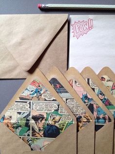 an envelope with some comics on it