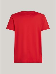 Tommy Hilfiger men's T-shirt. Made from lightweight cotton jersey, known for its breathability and stretch, our comfortable crewneck tee is cut in an easy fit and finished with our Tommy Ribbed Inset logo.  Material: 100% Regenerative Cotton. Cotton T-shirt With Logo Print, Tommy Hilfiger Classic Cotton T-shirt, Solid Crew Neck T-shirt With Logo Print, Solid Color Crew Neck T-shirt With Logo Print, Solid Crew Neck T-shirt With Logo, Tommy Hilfiger Logo Print Crew Neck T-shirt, Tommy Hilfiger Crew Neck T-shirt With Logo, Essential Short Sleeve T-shirt With Logo Print, Tommy Hilfiger Logo Print Cotton T-shirt