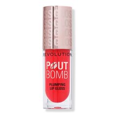 Pout Bomb Plumping Gloss - POUT BOMB CHERRY SHEER REDFeaturesMirror shine effect featuring an XXL doe foot applicator for one-swipe gloss and goNon-sticky comfortable-to-wear gloss with a soft tingle effect for maximum volume and impactSweet vanilla aroma with added lip-loving ingredients to nourish and hydrateAvailable in seven sheer formula shades designed to give the glossiest lip combinations or to wear alone for a high-shine finishKey IngredientsHyaluronic acid to help keep lips hydratedPeptides to help keep lips plumpVitamin E to help keep lips healthyJojoba oil to help keep lips conditioned and cushiony softResearch Results81%* agreed that their lips looked visibly plumped81%* agreed that their lips look visibly fuller*Reviews gathered from 59 users, immediately after using the prod Lip Combinations, Plumping Lip Gloss, Glossy Lips, Ulta Beauty, Christmas List, Lip Makeup, Lip Gloss, Beauty Products, Conditioner