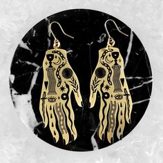 Capsule Vestigium - While Odin Sleeps Brass Earrings, Statement Earrings, Gold Filled, Brass, Sterling Silver, Silver, Gold