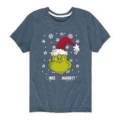 He'll love his look while wearing this boys' The Grinch graphic tee. He'll love his look while wearing this boys' The Grinch graphic tee. Crewneck Short sleevesFABRIC & CARE Cotton, polyester Machine wash Imported Size: X Large. Color: Med Blue. Gender: male. Age Group: kids. Material: Cotton Blend. Grinch Graphic, The Grinch Who Stole Christmas, Dr Seuss The Grinch, Grinch Who Stole Christmas, Christmas Graphic, Xmas Shirts, Christmas Outfits, Graphic Apparel, The Grinch