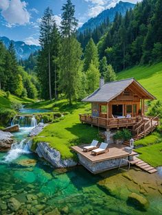 Mountain Pool Haven Mountain Pool, Cabin Vibes, Nature Scene Tattoo, Mountain Getaway, Unusual Homes, Paradise Found, Luxury Retreats, Mountain Retreat, Nature Activities