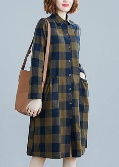 Model Blouse, Plaid Shirt Dress, Plaid Shirts, Plaid Dress Shirt, Latest Trend, Long Shirt Dress, Long Sleeve Shirt Dress, Plaid Dress, Mode Inspiration