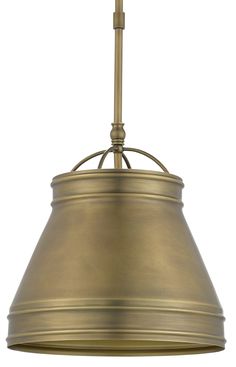 an antique brass finish pendant light fixture