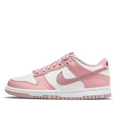 (GS) Nike Dunk Low 'Triple Pink' DH9765-600 - KICKS CREW Pink Sneakers With Contrast Sole For Streetwear, Modern Pink Sneakers With Translucent Outsole, Trendy Pink Round Toe Sneakers, Sporty Pink Leather Sneakers, Pink Skate Shoes With Rubber Sole And Round Toe, Pink High-top Sneakers With Translucent Outsole, Trendy Pink Sneakers With Contrast Sole, Pink Leather Sneakers For Streetwear, Pink Skate Shoes With Contrast Sole For Streetwear