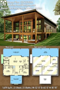 two story house plan with loft and open floor plans for small houses in the woods