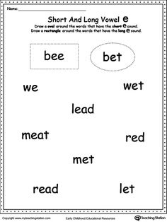 short and long word o worksheet with the words in black and white on it