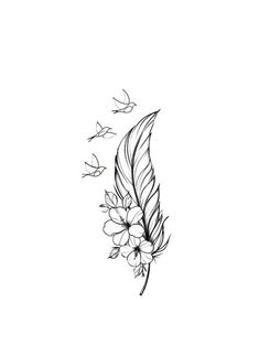 Tattoo Main, Leg Tattoos Women, Tattoo Stencil Outline, Tattoo Style Drawings, Feather Tattoo, Feather Tattoos, Elegant Tattoos