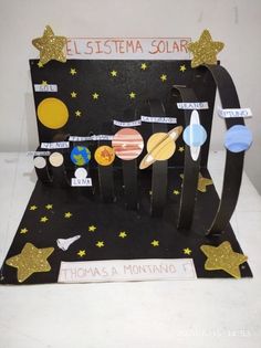 this is an image of a solar system made out of paper