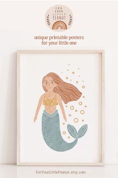 nursery wall art Little Mermaid Nursery, Enchanting Nursery, Mermaid Nursery Decor, Mermaid Nursery, Cherished Memories, Little Mermaid, Nursery Prints, Nursery Wall, Nursery Wall Art